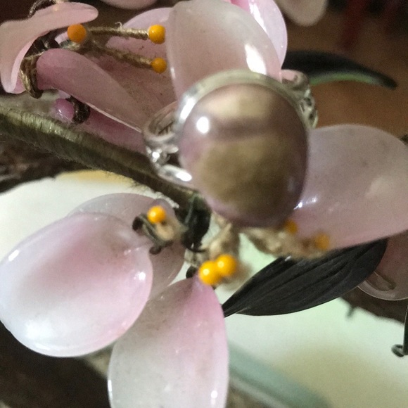 Vintage 925 bio tourmaline ring